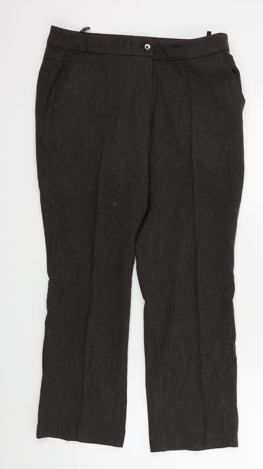 M&S Womens Brown   Trousers  Size 32 L26 in