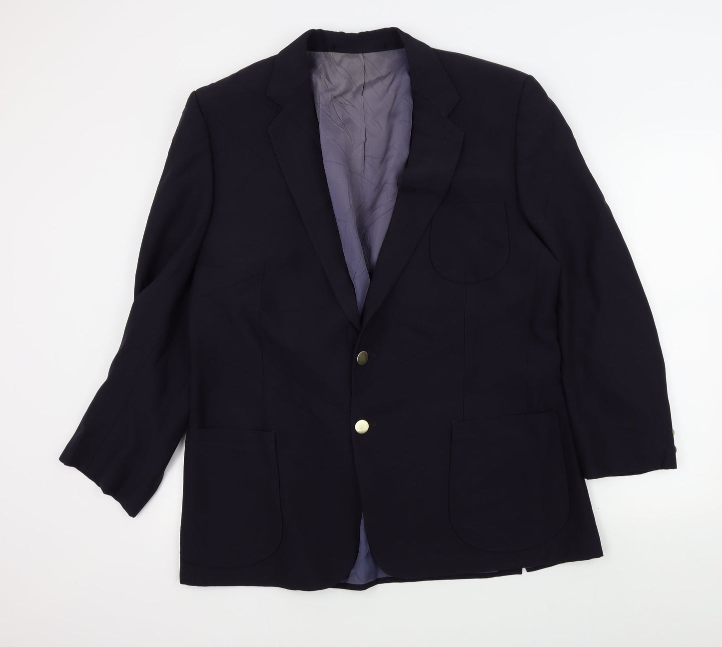 Preworn Mens Blue   Jacket Suit Jacket Size 46