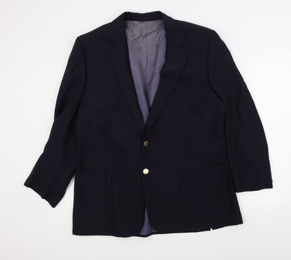 Preworn Mens Blue   Jacket Suit Jacket Size 46