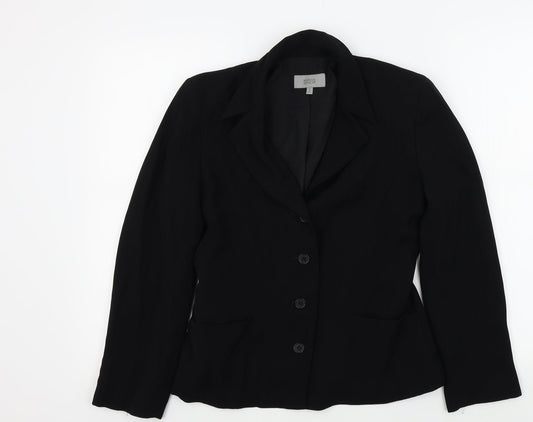M&S Womens Black Striped  Jacket  Size 8