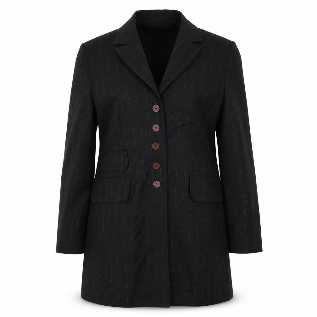 elsa malur Womens Grey Striped  Jacket  Size 40