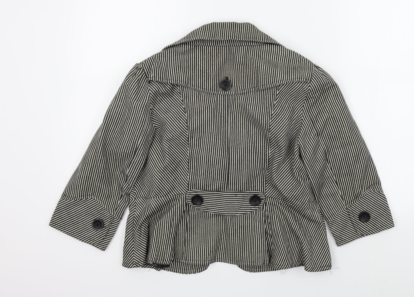 charlise Womens Black Striped  Jacket  Size 42