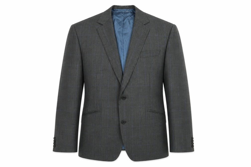 Preworn Mens Grey Striped  Jacket Blazer Size 40