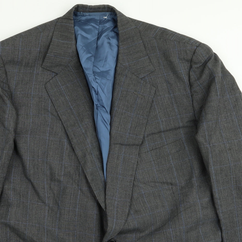 Preworn Mens Grey Striped  Jacket Blazer Size 40
