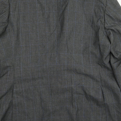 Preworn Mens Grey Striped  Jacket Blazer Size 40