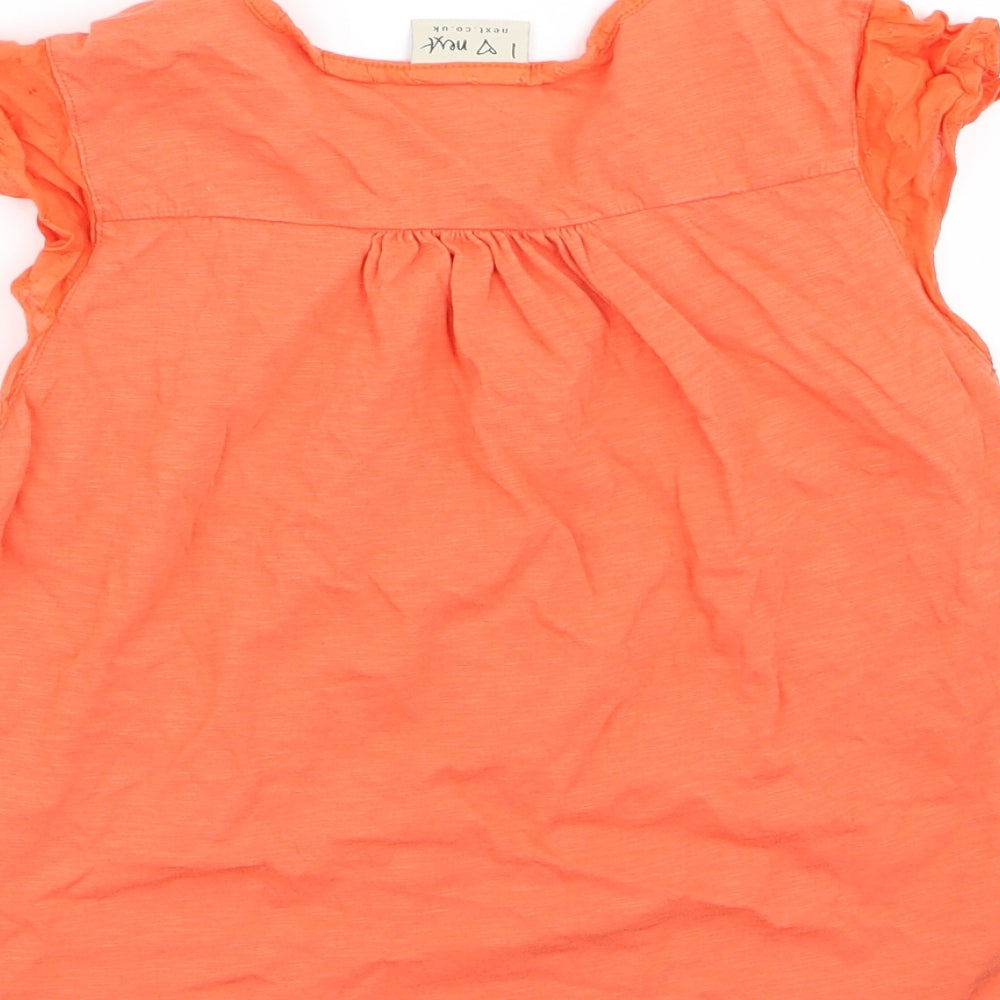NEXT Girls Orange   Basic Blouse Size 9 Years