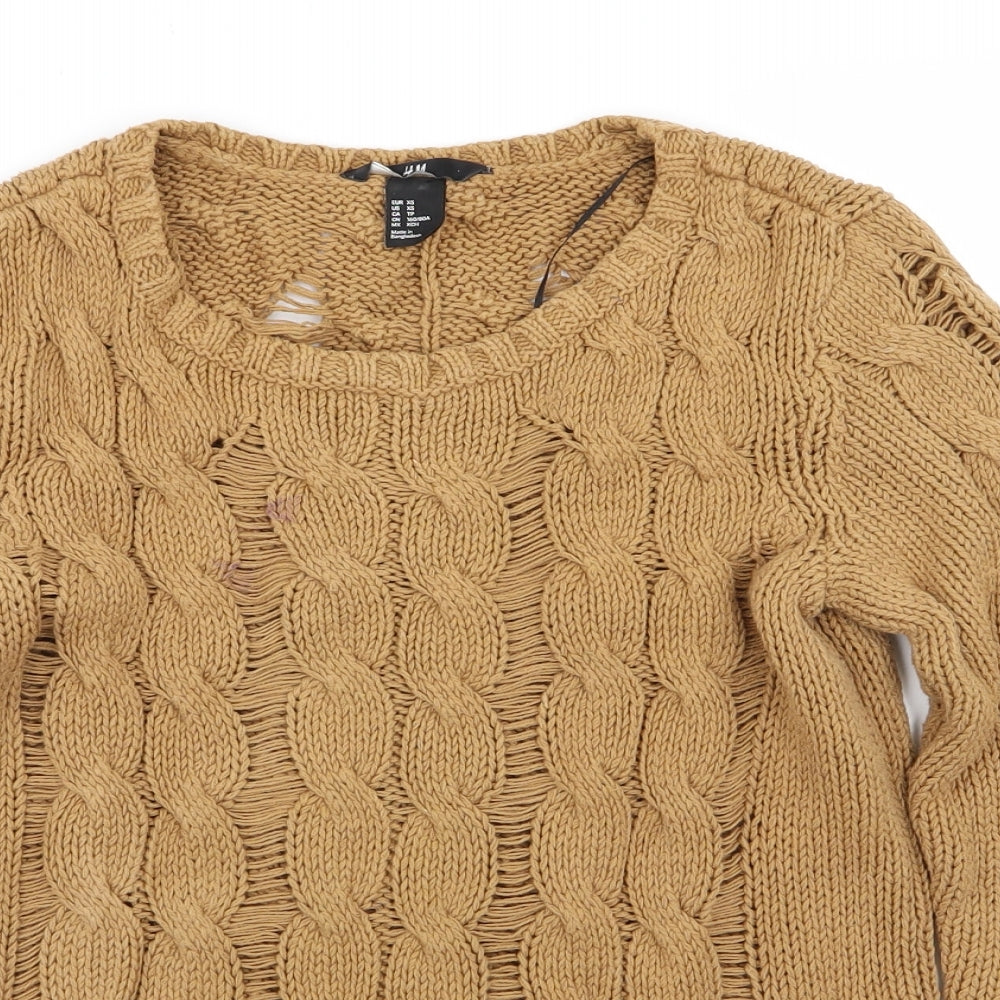 H&M Womens Brown   Pullover Jumper Size XS