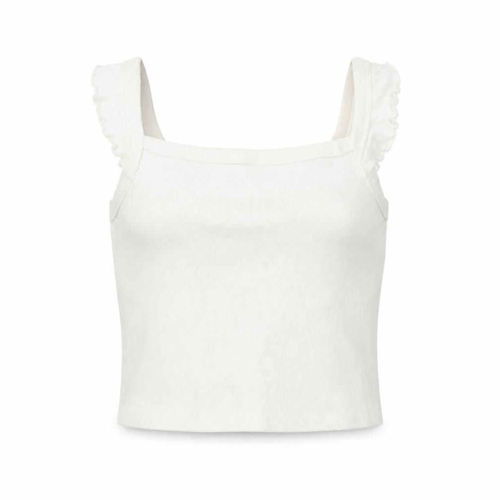 Brave Soul Womens White   Cropped Blouse Size S