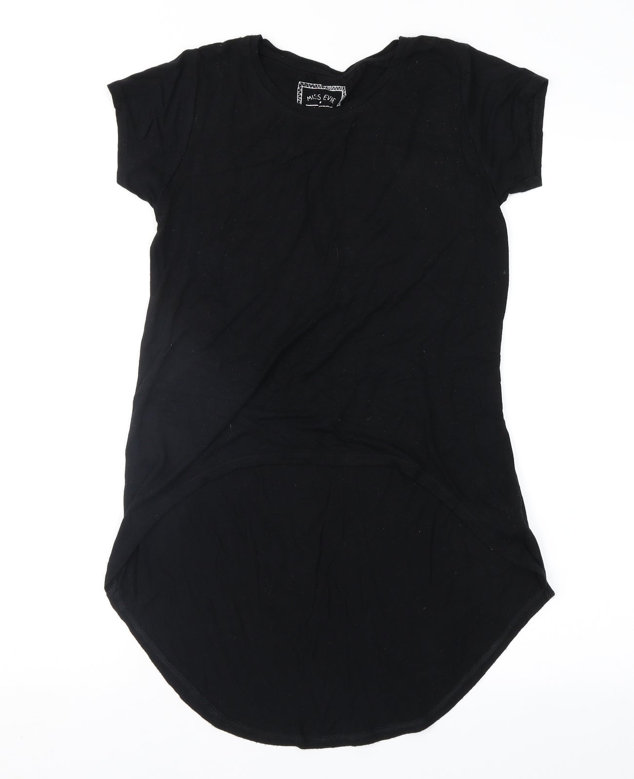 E-vie Girls Black   Basic T-Shirt Size 9-10 Years