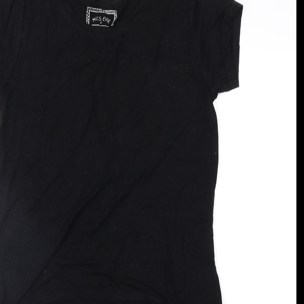 E-vie Girls Black   Basic T-Shirt Size 9-10 Years