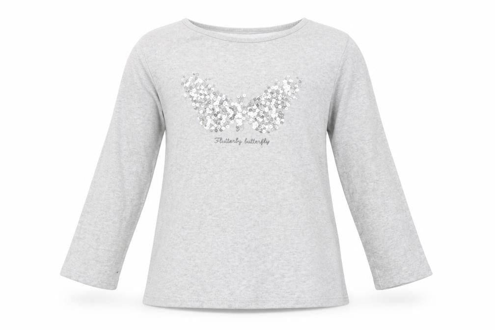 NEXT Girls Grey  Jersey Basic Blouse Size 5 Years