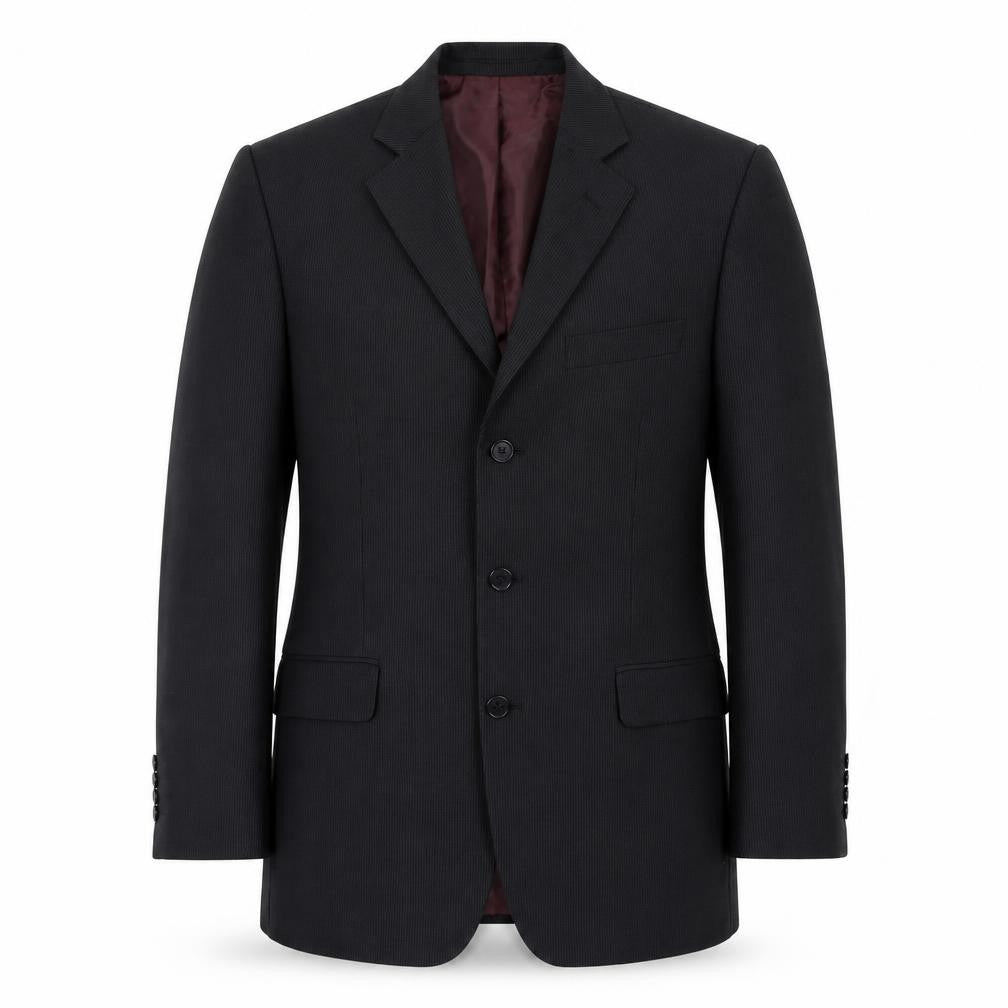 Marks & Spencer Mens Black Striped  Jacket Suit Jacket Size 38