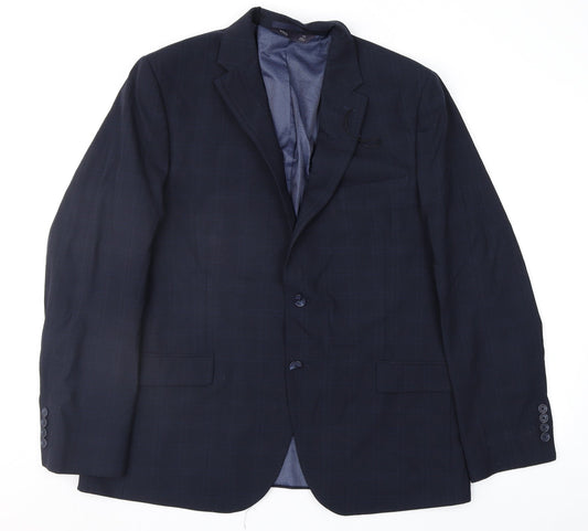 Marks and Spencer Mens Blue Striped  Jacket Suit Jacket Size 44