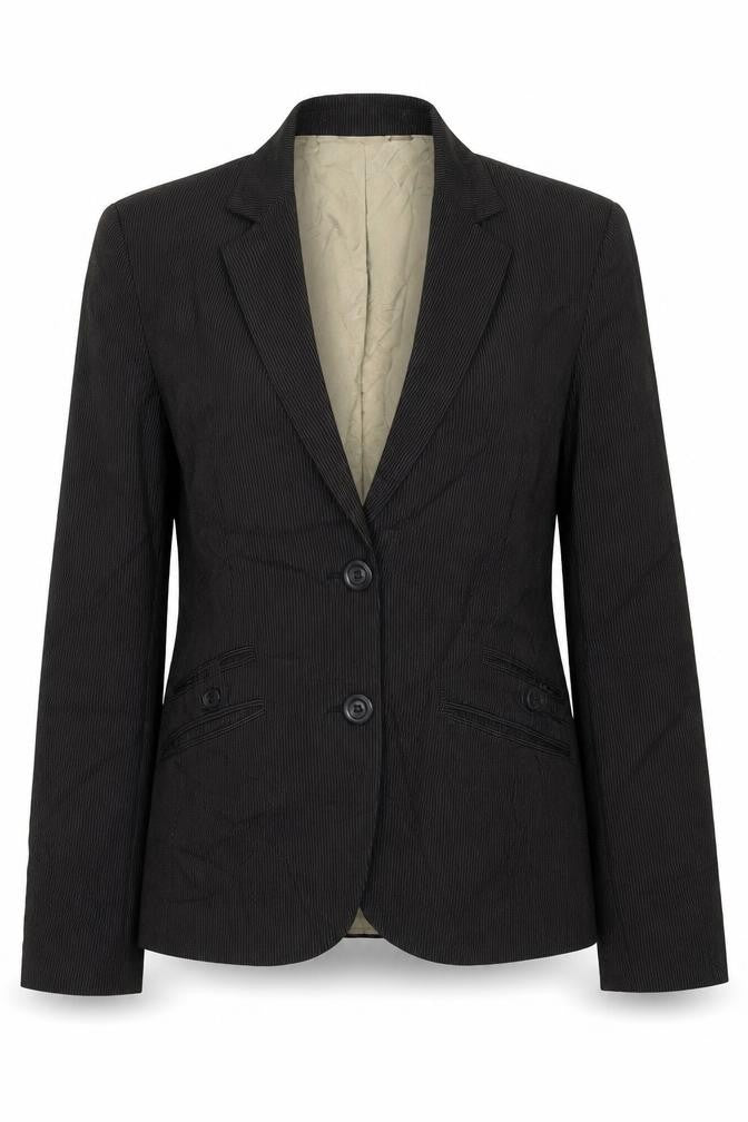 New Look Womens Grey Striped  Jacket Suit Jacket Size 14