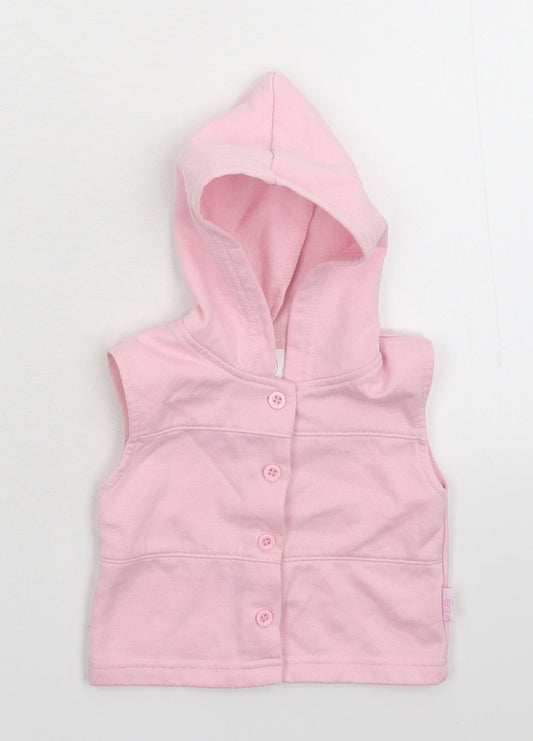 Mini Chic Girls Pink   Gilet Jacket Size 0-3 Months