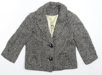 TCM Womens Multicoloured Houndstooth  Jacket Blazer Size 10