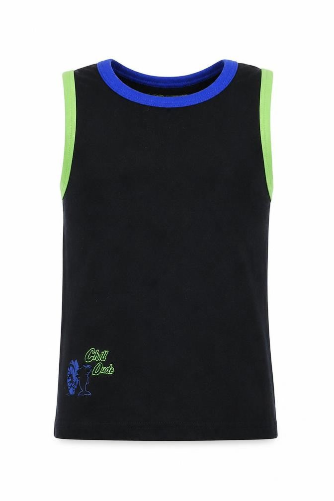 Rebel Boys Black   Basic Tank Size 4-5 Years