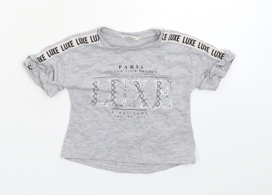River Island Baby Grey   Basic T-Shirt Size 3-6 Months