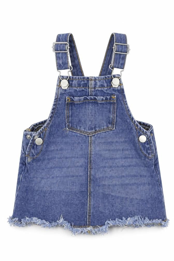 Primark Girls Blue  Denim Pinafore/Dungaree Dress  Size 6-9 Months