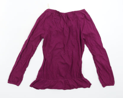 Back view of F&F girls’ pink basic t-shirt, size 7-8, years