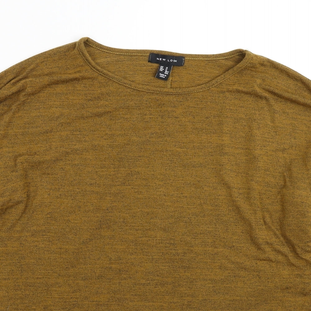 New Look Womens Brown  Knit Pullover Jumper Size M  - Oversized