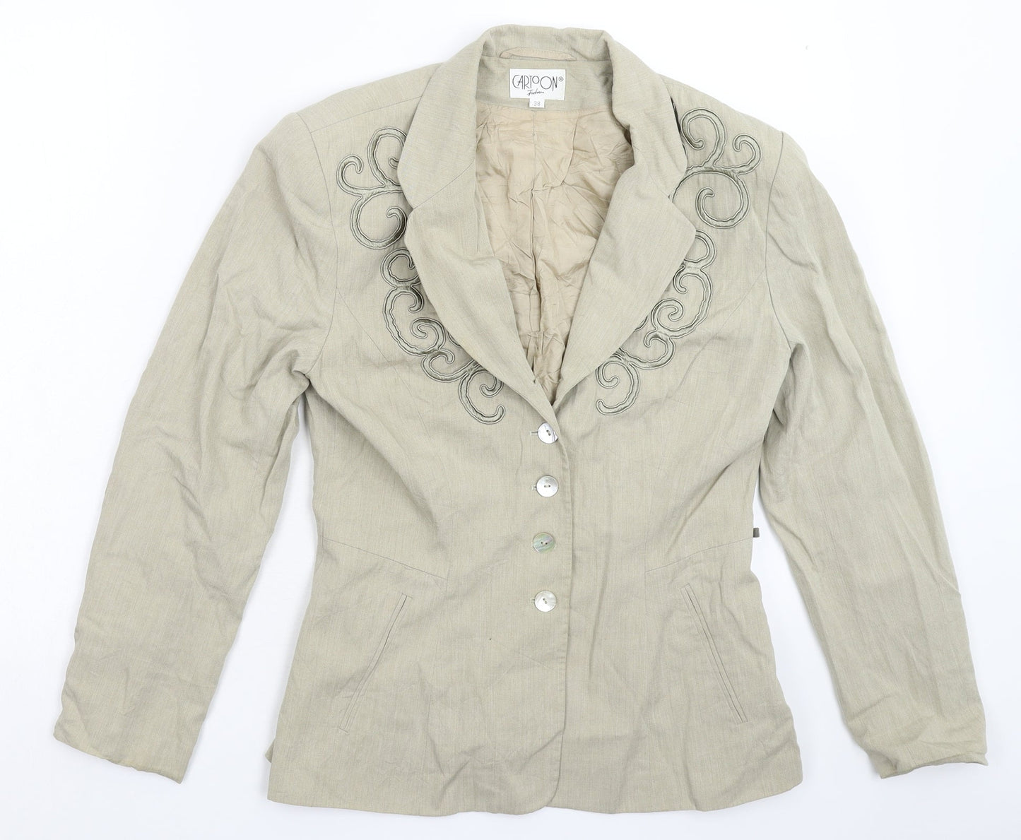 Cartoon Fashion Womens Grey   Jacket Blazer Size 10