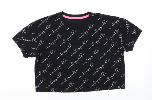 George Girls Black   Basic T-Shirt Size 11-12 Years
