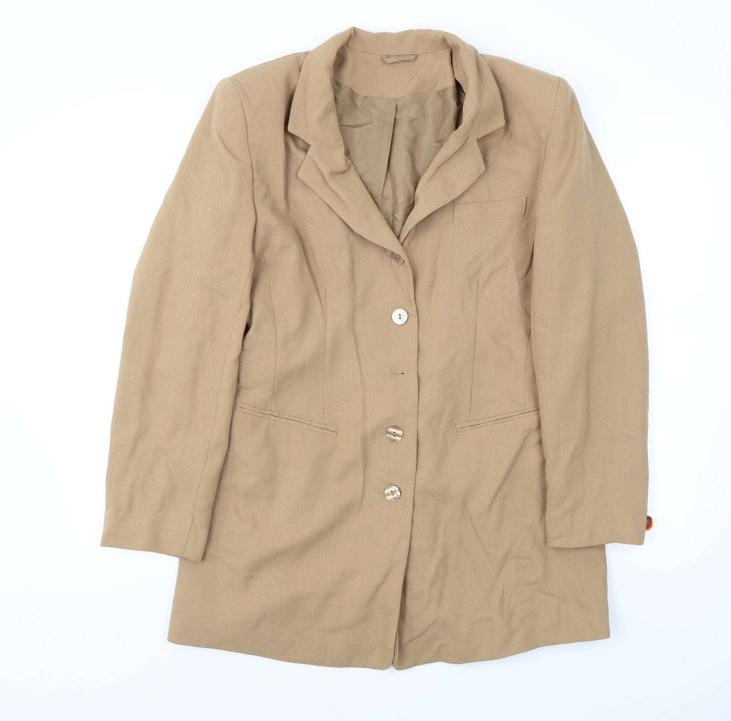 Preworn Womens Beige   Jacket Blazer Size 14