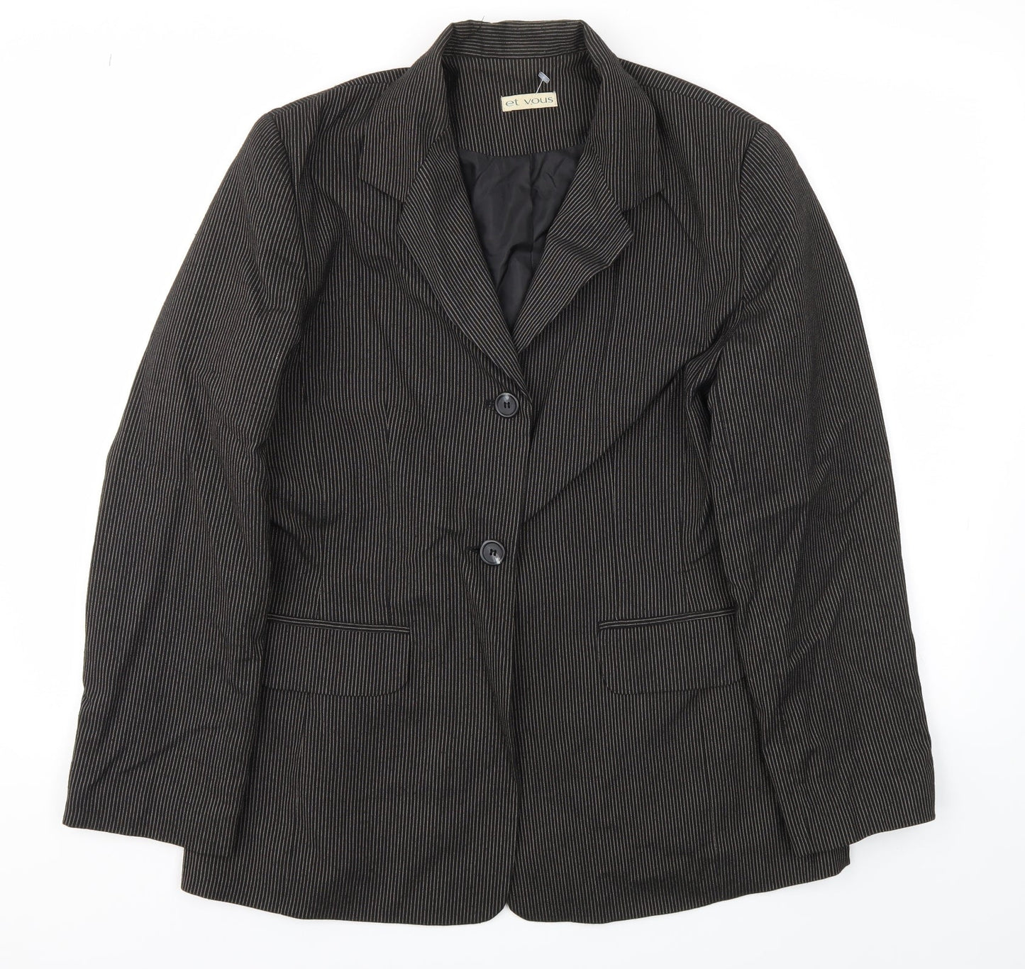 et  vous Womens Brown   Jacket Blazer Size 14