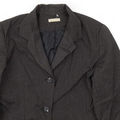 et  vous Womens Brown   Jacket Blazer Size 14