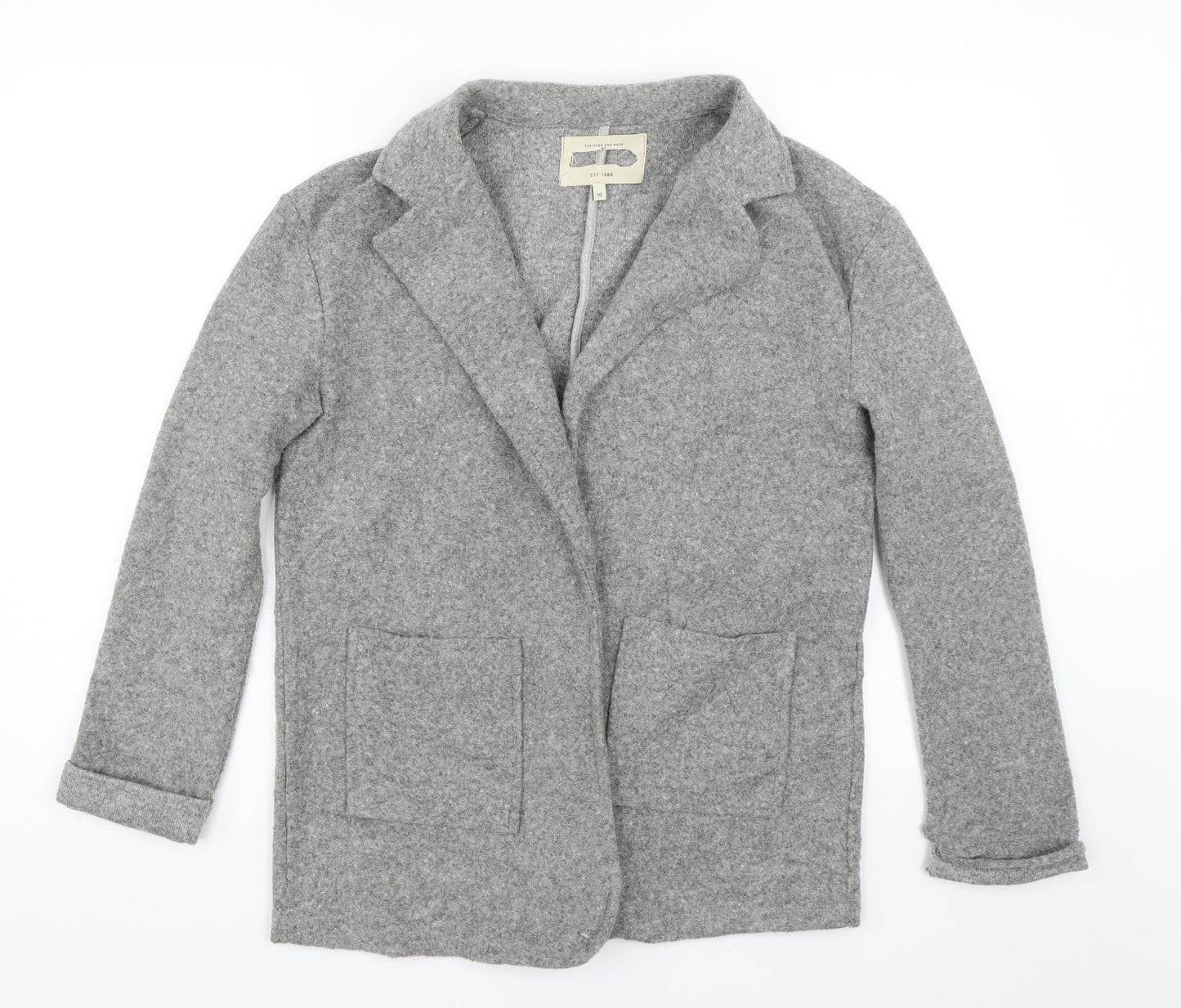 River Island Womens Grey   Overcoat Coat Size 10