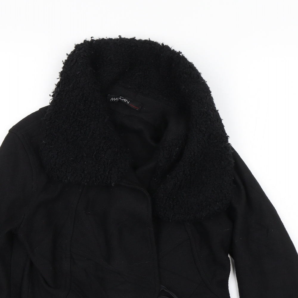 Marc Cain Womens Black   Overcoat Coat Size S