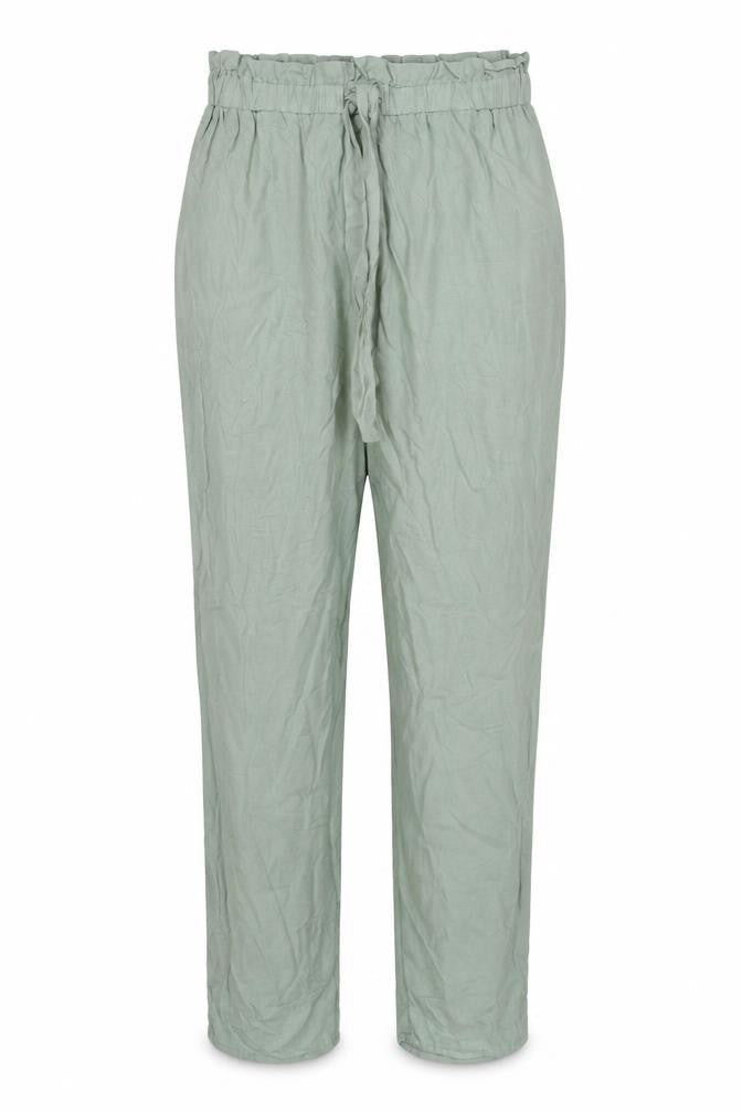 H&M Womens Green   Carrot Trousers Size 6 L27.5 in