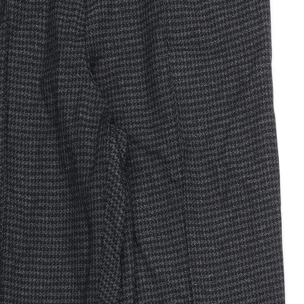 M&S Womens Black Houndstooth  Trousers  Size 10 L24 in