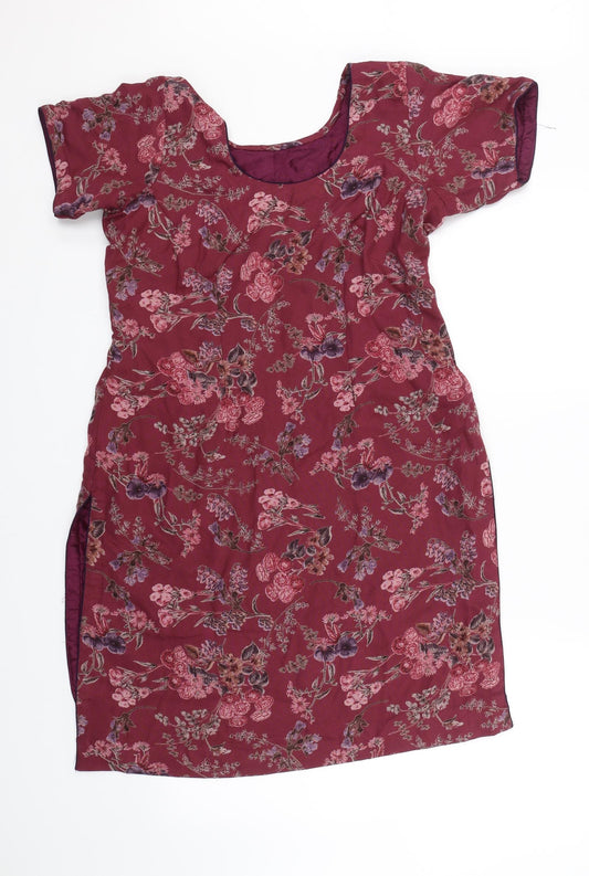 Preworn Womens Purple Floral  Fit & Flare  Size 12
