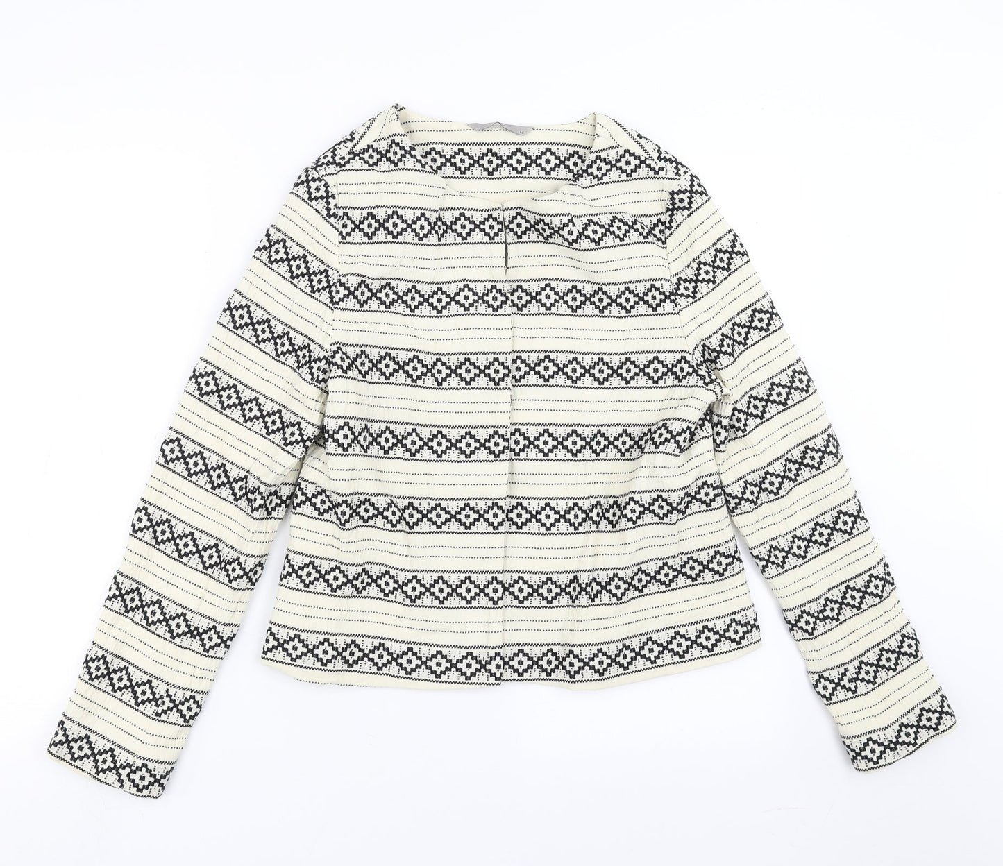 Sainsburys  Womens Ivory Geometric  Jacket  Size 14