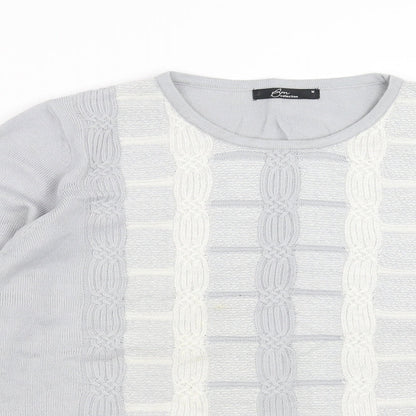 Bonmarché Womens Gold Geometric Knit Pullover Jumper Size M