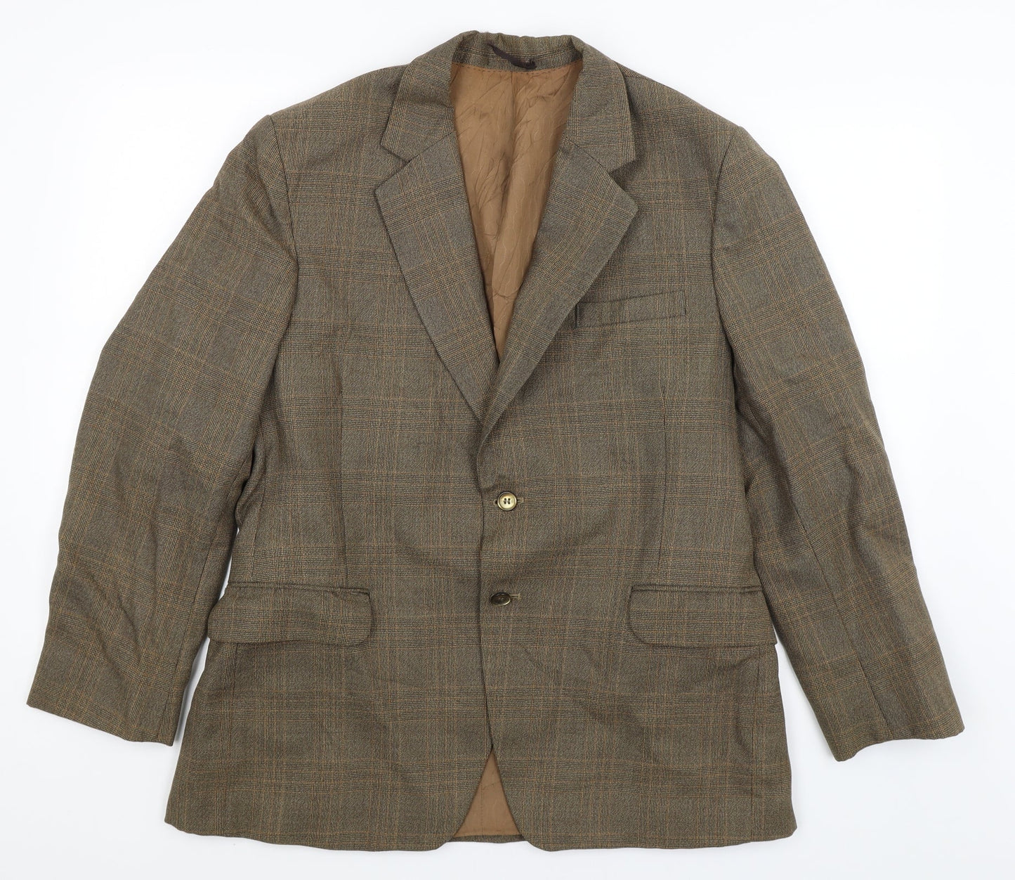 Talisman Mens Green Plaid  Jacket Blazer Size L