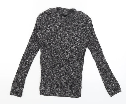 Additional front view of Atmosphere women’s black basic t-shirt, size UK 8