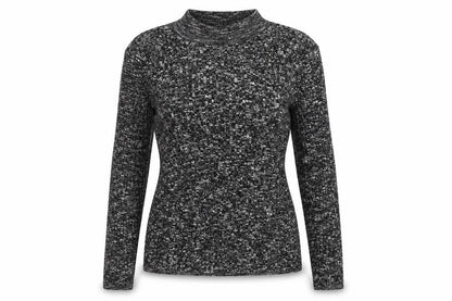 Front view of Atmosphere women’s black basic t-shirt, size UK 8