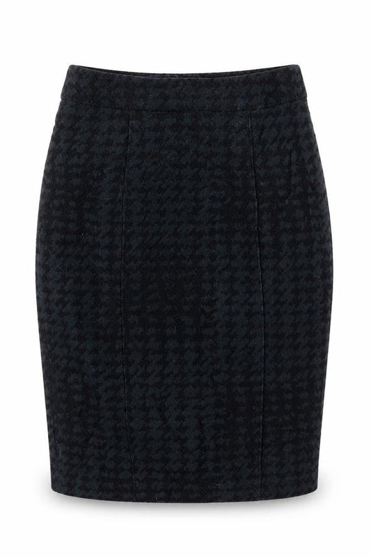 Matthew Williamson Womens Grey Houndstooth  Straight & Pencil Skirt Size 10