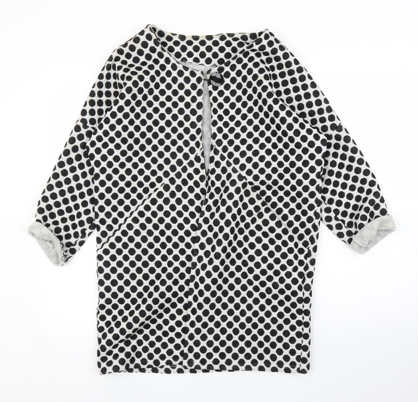 Preworn Womens Black Polka Dot  Cardigan Jumper Size M