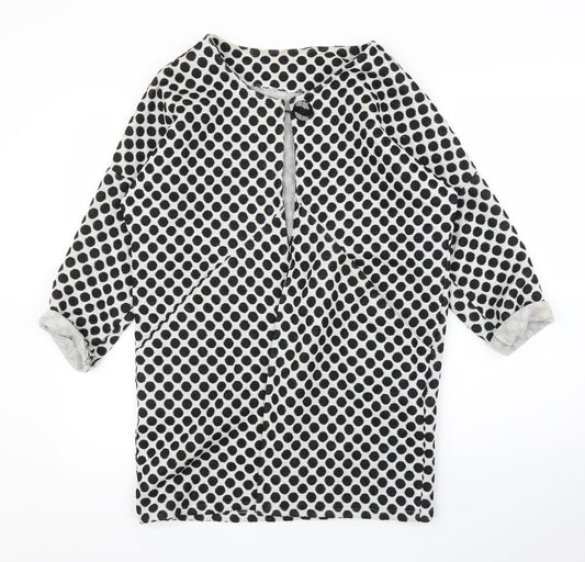 Preworn Womens Black Polka Dot  Cardigan Jumper Size M