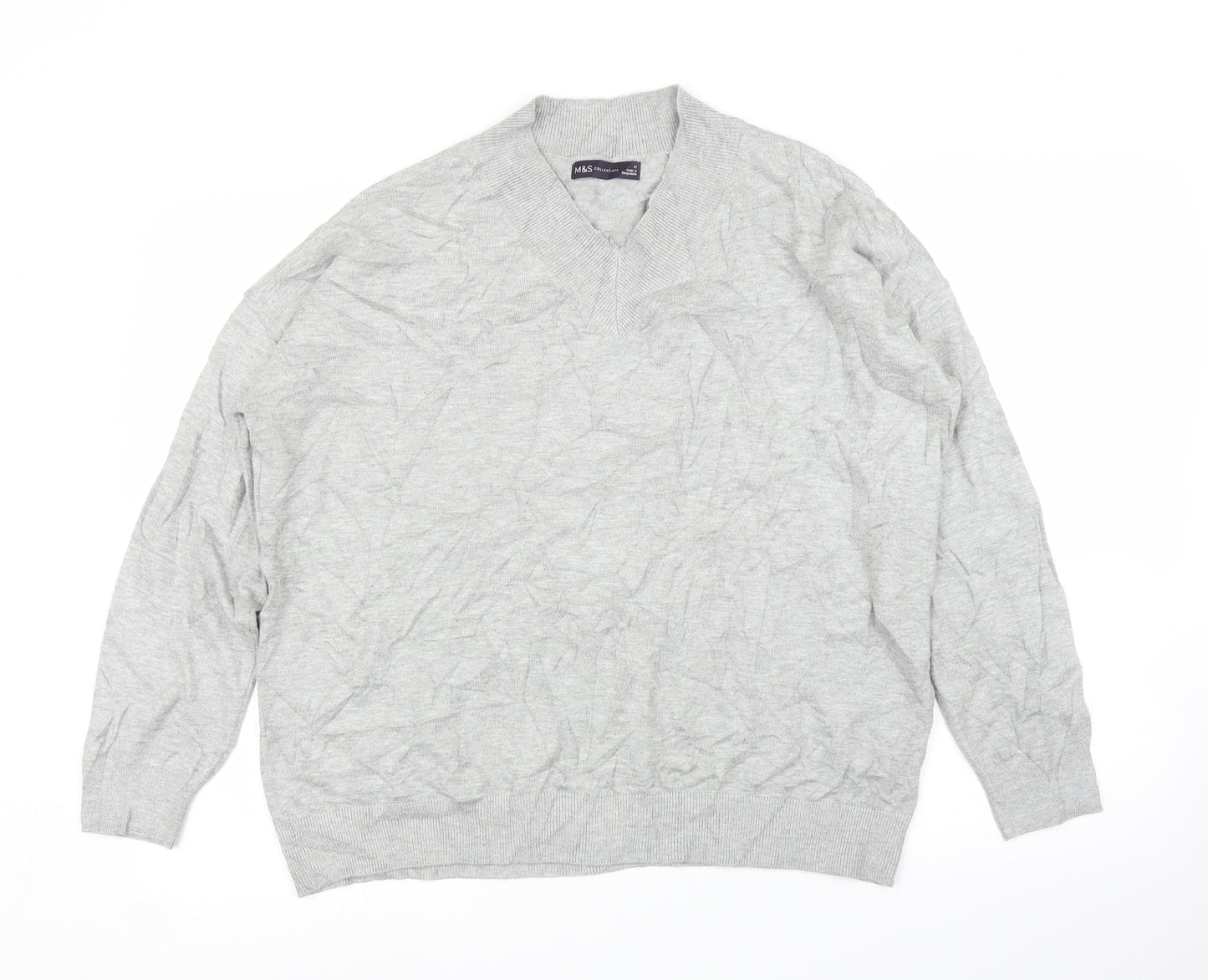 M&S Mens Grey   Pullover Jumper Size M
