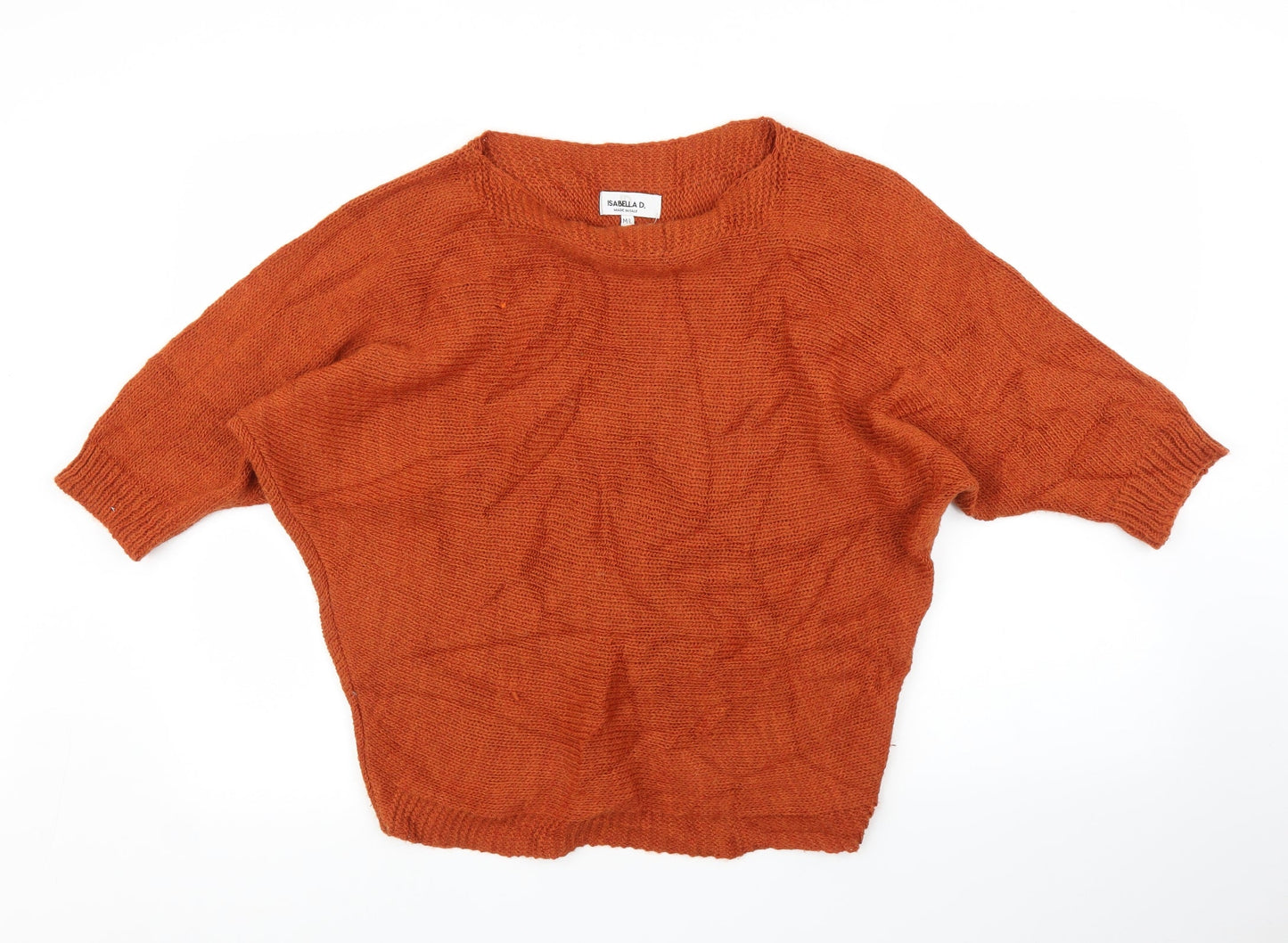 Isabell D Womens Orange   Pullover Jumper Size M