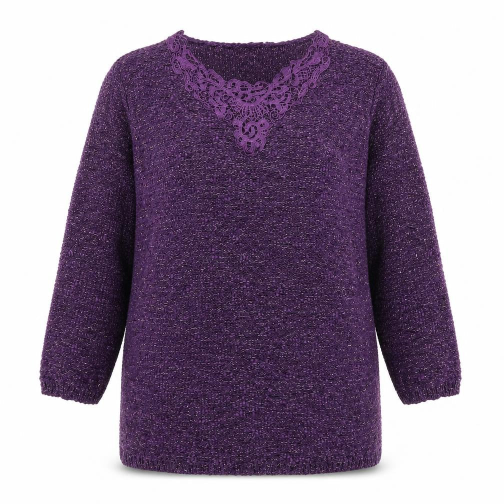 Bonmarché Womens Purple Pullover Jumper Size M