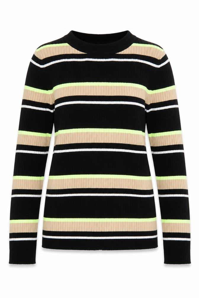 H&M Womens Black Striped  Pullover Jumper Size M