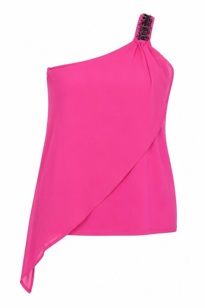 Definitions Womens Pink   Wrap Blouse Size 16