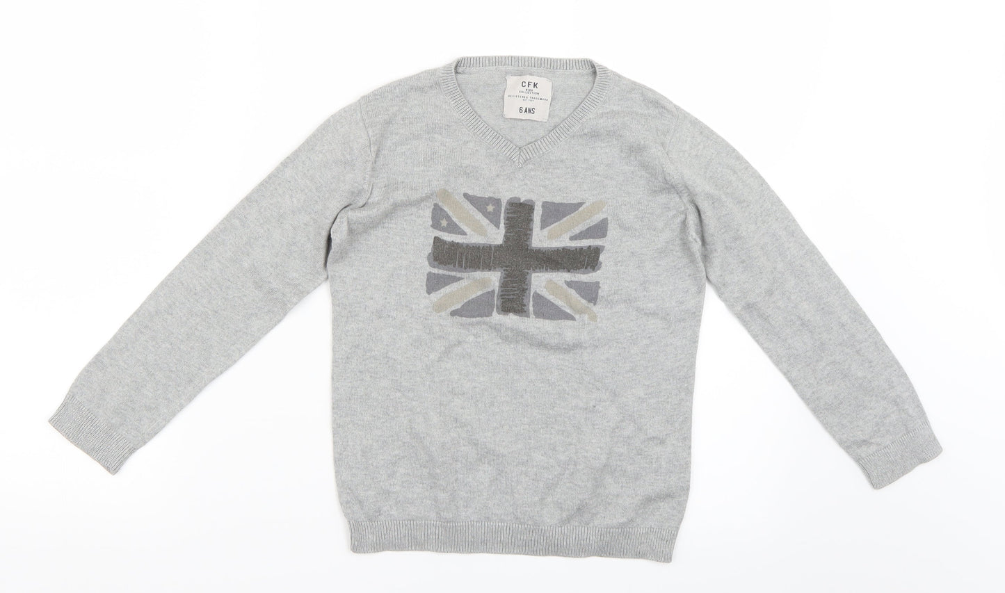 CFK Boys Grey   Pullover Jumper Size 6 Years