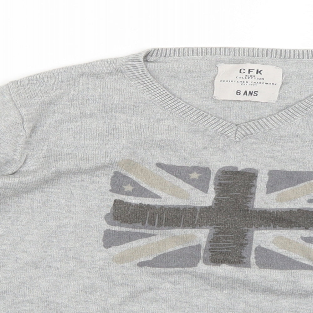 CFK Boys Grey   Pullover Jumper Size 6 Years
